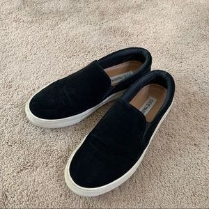 Steve Madden Grills Black Suede Slip On Sneakers